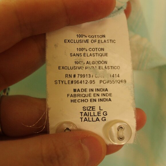 Motherhood Maternity Ladies Blouse Top 3/4 Sleeve Tie Up Waist Size Large - Picture 8 of 8